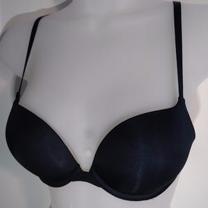 Gilly Hicks Push Up Plunge Bra Navy Blue 34B